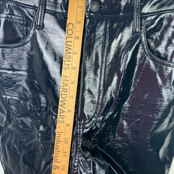 Abercrombie & Fitch Pants Size 10 30 Black Vegan Leather Goth Dark Fairy Vamp - Picture 6 of 10